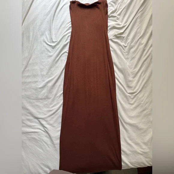 Revolve Elegant Strapless Brown Dress - Picture 7 of 7